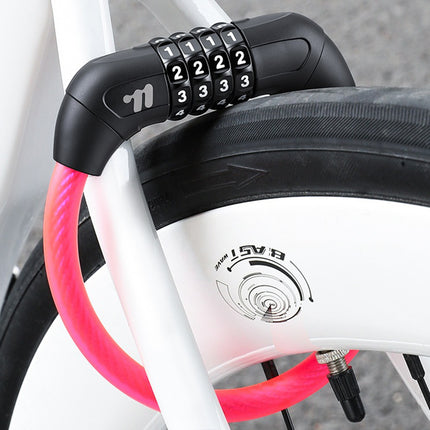 Zosilnený káblový zámok na bicykel so 4-miestnou kombináciou WEST BIKING