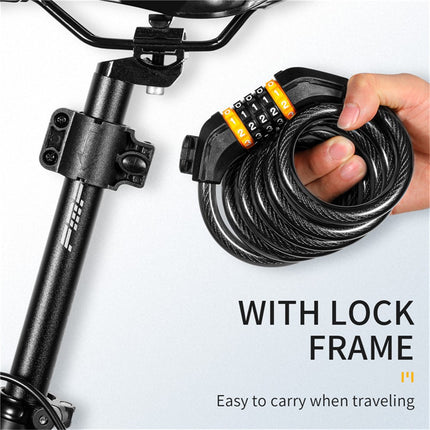 2135 Cable lock 1.5 m with 5-digit code for bicycle