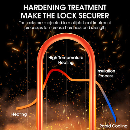 2082Antifurto U impermeabile con cavo, supporto e chiavi per bici e moto