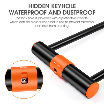 2082Antifurto U impermeabile con cavo, supporto e chiavi per bici e moto