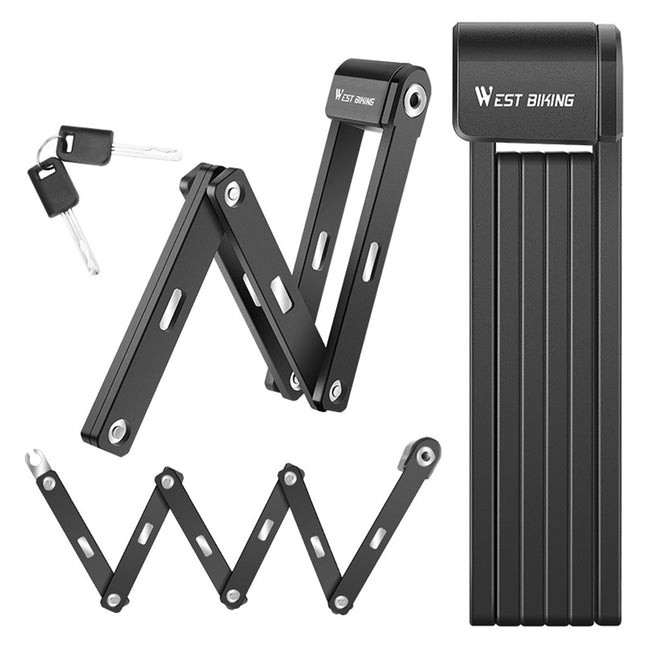 2146 Folding lock 80cm in 6 sections for bicycle and motorcycle
