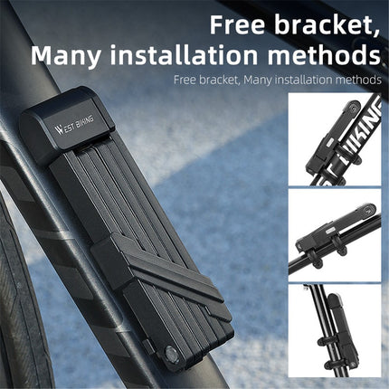 2151Antifurto pieghevole 80cm in 6 sezioni per bici e moto