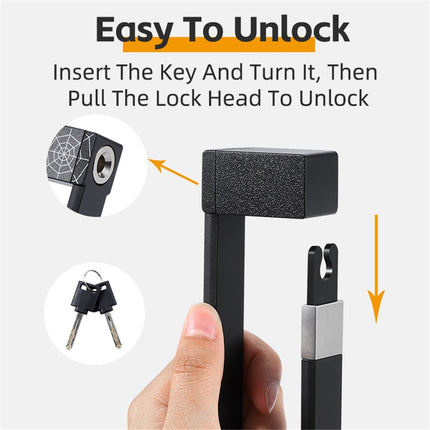 2148 Antivol plegable de 6 secciones para bicicleta, bicicleta eléctrica y moto