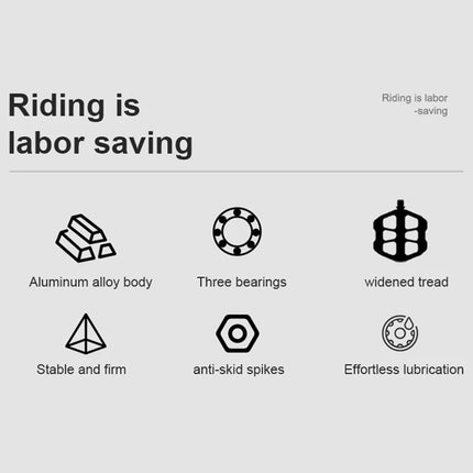 1938 Coppia di pedali bici alluminio 3 cuscinetti per MTB