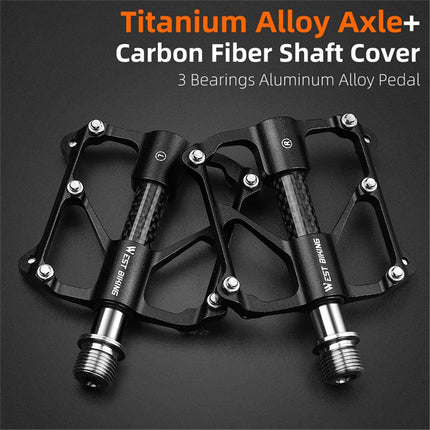 1911 Coppia di pedali bici larghi antiscivolo in alluminio