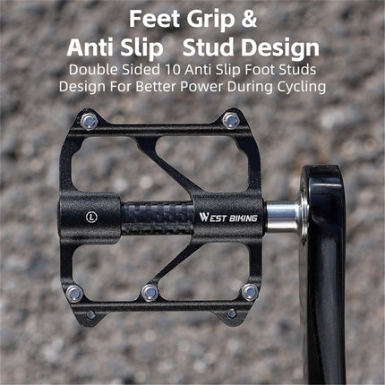 1911 Coppia di pedali bici larghi antiscivolo in alluminio