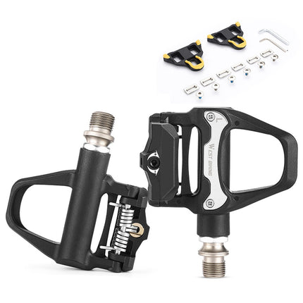 95 Pair of automatic steel Cr-Mo pedals with 2-hole cleats