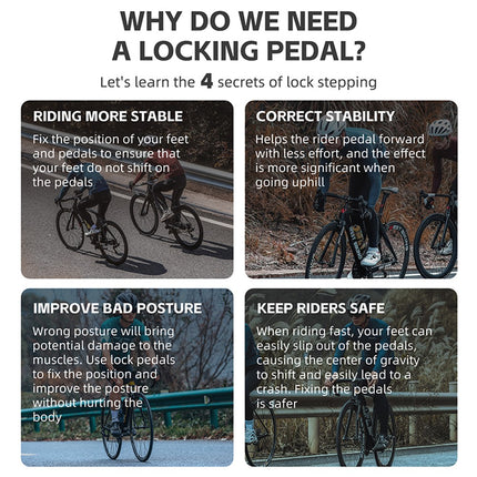 95 Pair of automatic steel Cr-Mo pedals with 2-hole cleats