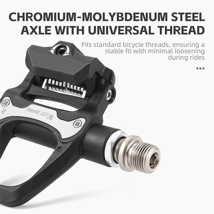 95 Pair of automatic steel Cr-Mo pedals with 2-hole cleats