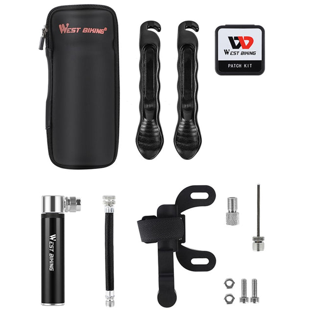 1887 Bike Repair Kit with Pump, Tire Levers, Patches, Bag