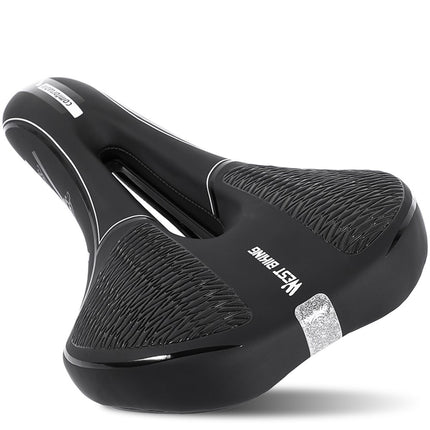 Sella bici anni '70 PU morbida riflettente MTB ammortizzata