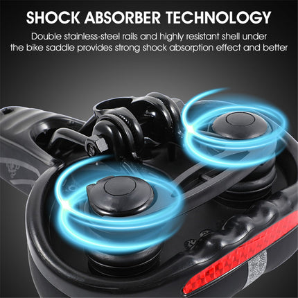 1998Sella bici PU morbida riflettente MTB ammortizzata