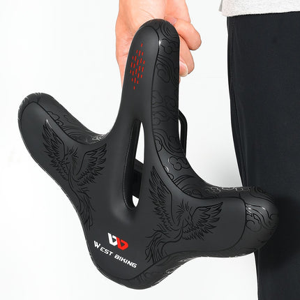 2010Selle de bicicleta ancha ventilada amortiguadora