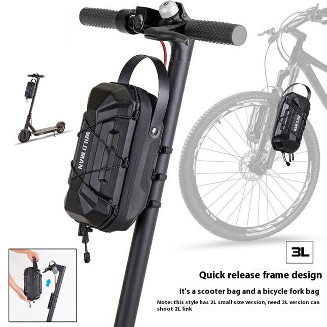 2054Sacoche de guidon trottinette électrique 3L rigide étanche attache rapide