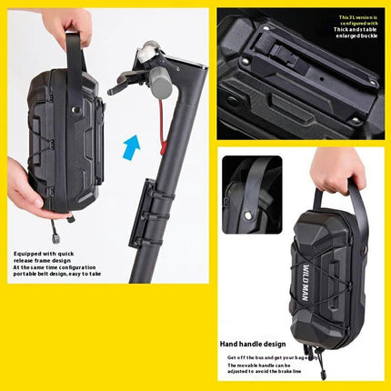 2054Sacoche de guidon trottinette électrique 3L rigide étanche attache rapide