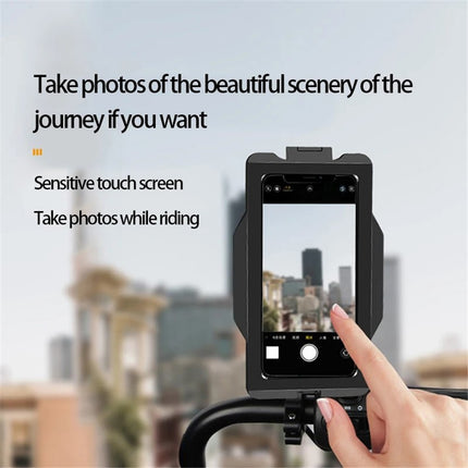 Soporte telefónico impermeable integral con pantalla táctil para bicicleta 2001