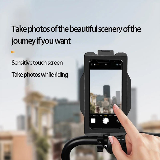 Supporto telefono impermeabile integrale con schermo tattile per bici 2001