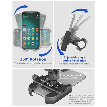2031 Aluminum bike phone holder 360° rotation GUB P40