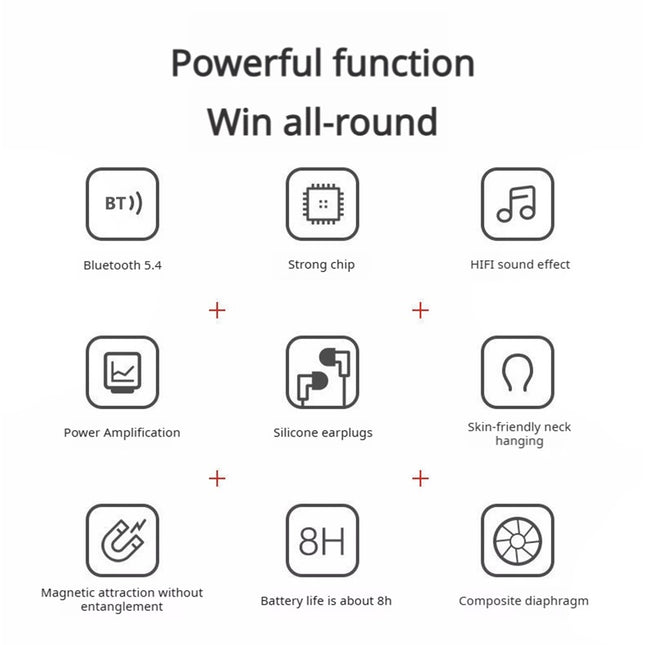 478LENOVO XE05 MAX Écouteurs Bluetooth Sport Aimantés - Noir