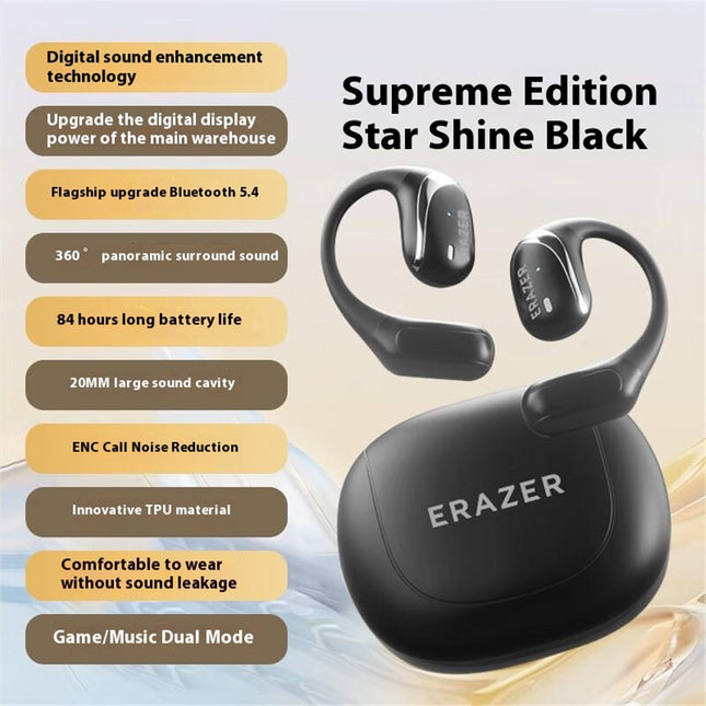 852LENOVO X9 Écouteurs Bluetooth HiFi Tour d’Oreille Non-Intra - Noir