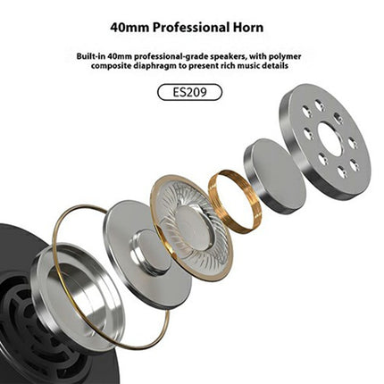 734LENOVO ES209 Auscultadores Bluetooth Dobráveis Graves Potentes - Branco