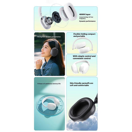 1779LENOVO ES210 Casque Bluetooth Pliable 15H Autonomie - Blanc