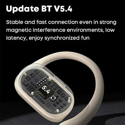 LANGSDOM TS19 Écouteurs sport sans fil BT crochet oreille étanche (Noir)