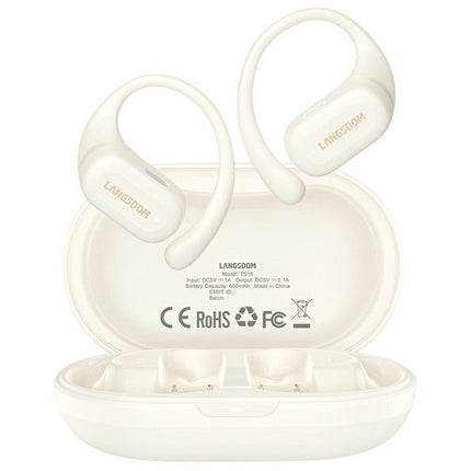 LANGSDOM TS19 Auriculars esportius sense fils BT amb ganxo per a l'orella impermeables