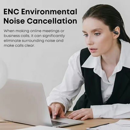 LANGSDOM TS17 Écouteurs sans fil BT crochet oreille ouvert étanche (Beige)