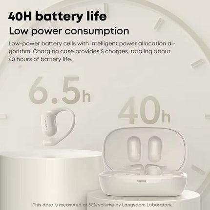 LANGSDOM TS17 Écouteurs sans fil BT crochet oreille ouvert étanche (Beige)