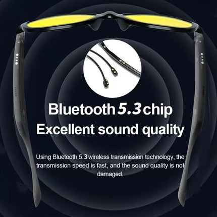 502LENOVO LECOO C8-Lite Lunettes Audio Bluetooth Sans Fil - Jaune