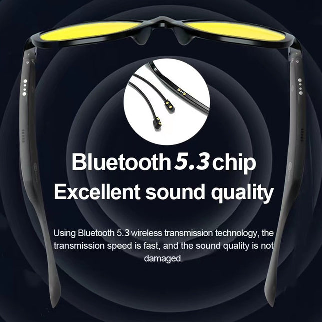 502LENOVO LECOO C8-Lite Lunettes Audio Bluetooth Sans Fil - Jaune