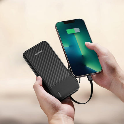 Bateria externa K11 10000mAh com cabos integrados DUDAO