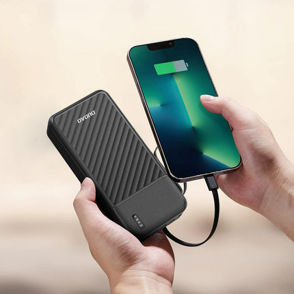 Bateria externa K11 Max de 30000mAh com cabos integrados DUDAO