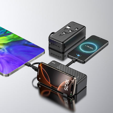 Bateria externa K11 Max de 30000mAh com cabos integrados DUDAO
