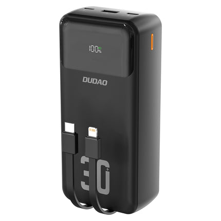 Externe Batterie 30000mAh PD 22,5W mit integrierten Kabeln DUDAO