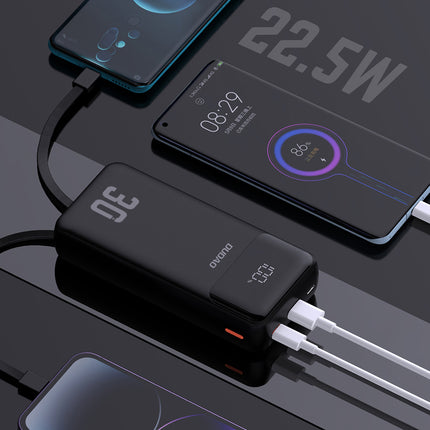 Externe Batterie 30000mAh PD 22,5W mit integrierten Kabeln DUDAO