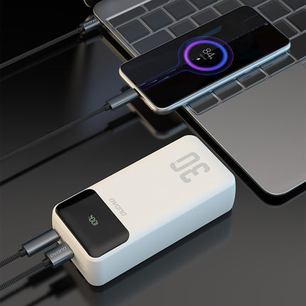 Ekstern batteri K15Max 30000mAh med integrerede kabler DUDAO