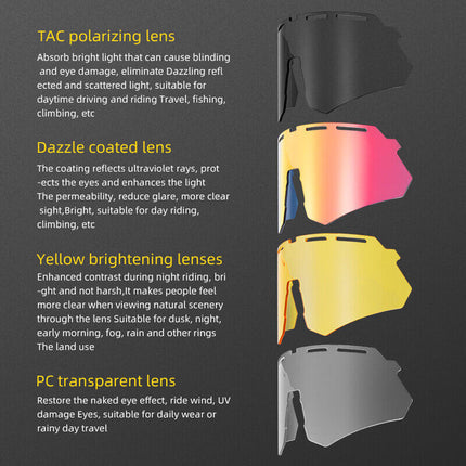 868 Polarized Sunglasses with 4 Interchangeable Lenses