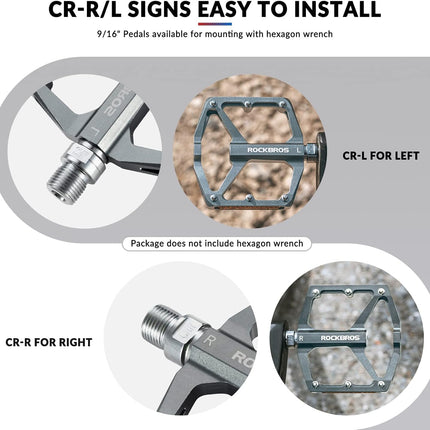 363 Pedali per bicicletta antiscivolo con riflettori