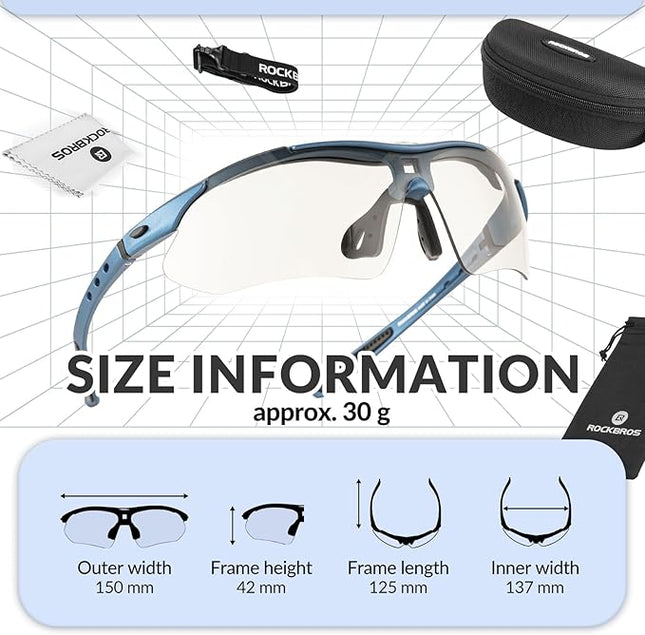 2-in-1 Sports Glasses Photochromic & Polarized