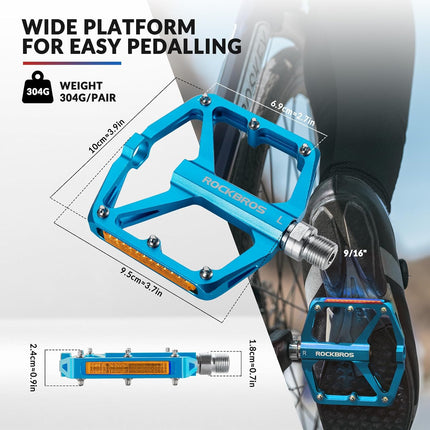 325 Pedali per bicicletta antiscivolo con riflettori