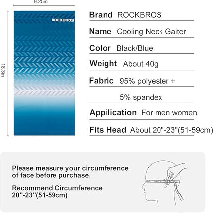 1462Bandeau facial refrescante para actividades al aire libre Azul