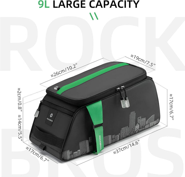 406Borsa impermeabile da 4 L per portapacchi posteriore per bicicletta