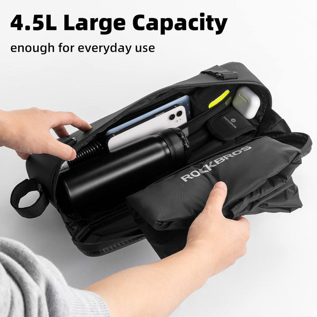 826Borsa da telaio per bicicletta 4,5 L, impermeabile e riflettente