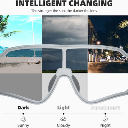 1727Gafas de Ciclismo de Carretera y MTB Fotocromáticas para Hombre