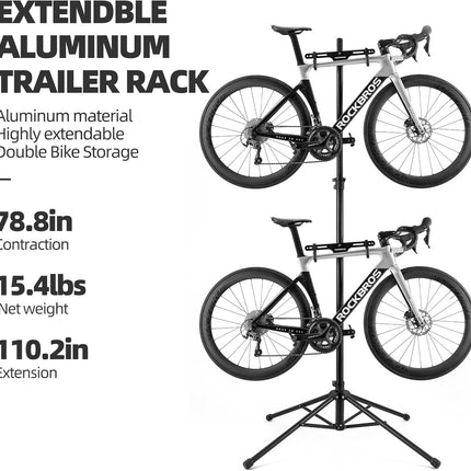 ROCKBROS Support de Rangement pour 2 Vélos Intérieur Réglable