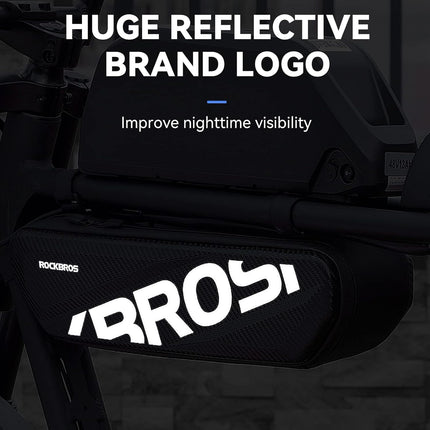 826Borsa da telaio per bicicletta 4,5 L, impermeabile e riflettente