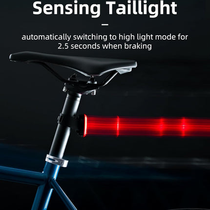 171Feu Traseiro Bicicleta Travagem Inteligente Automática IPX7 & Magnético