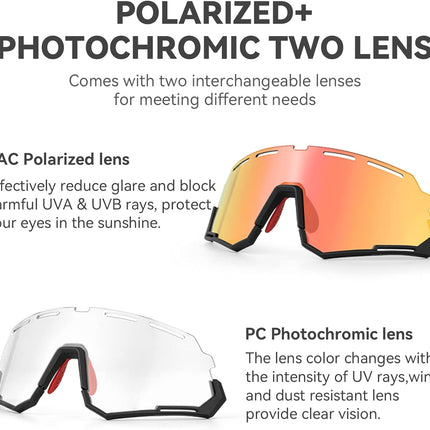 426 Cycling Glasses with Interchangeable Polarized + Photochromic Lenses